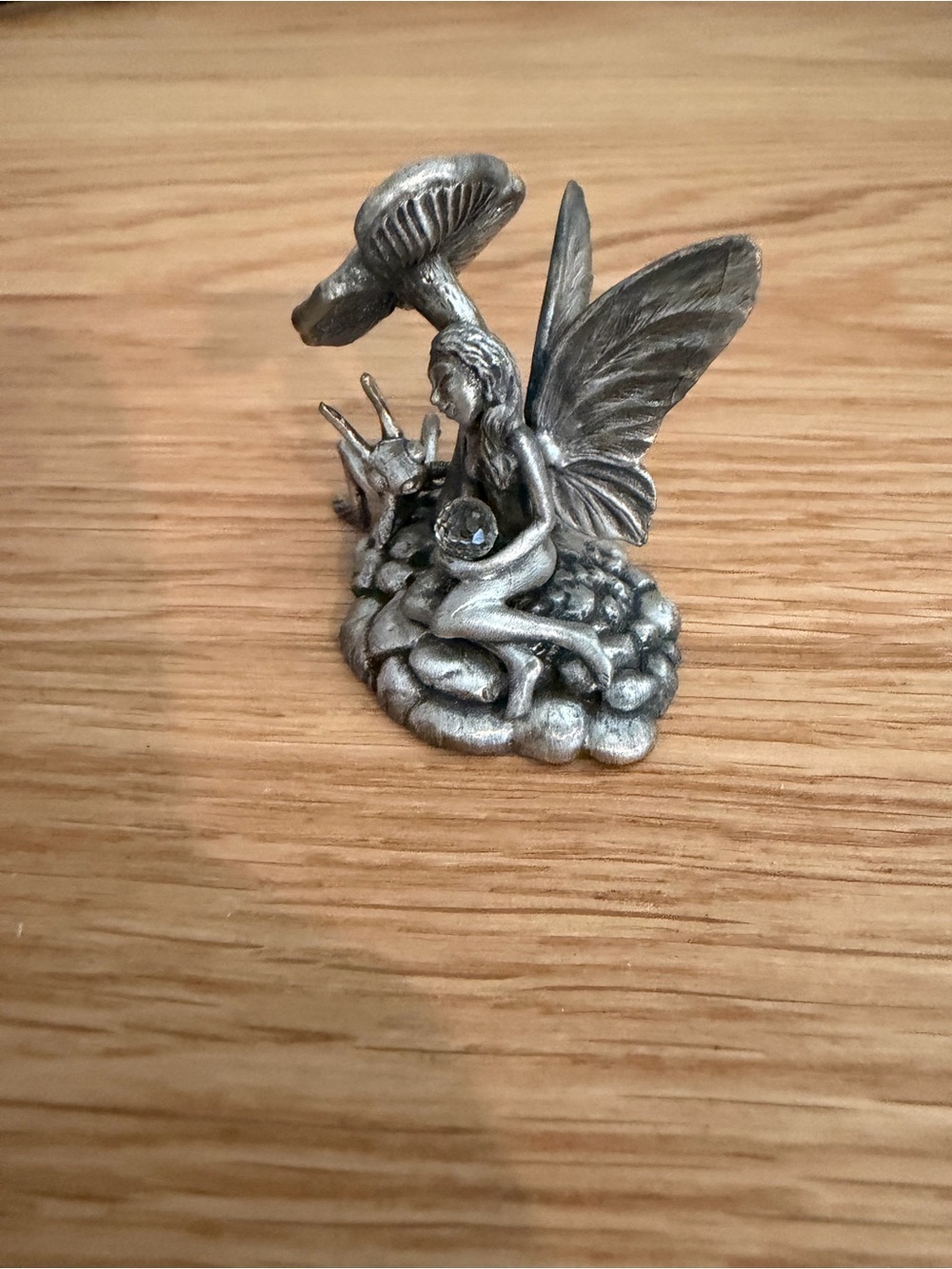 Vintage Pewter Fairy Mini Figurine - heavy - Picture 3 of 6